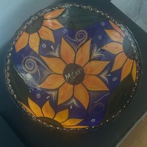 Handcrafted Talavera Sunflower Bowl